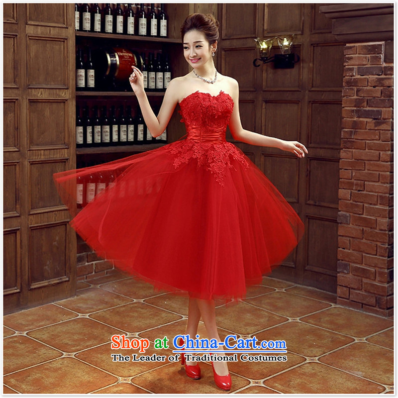 The bride dress marriage services new marriage bows stylish small red dress female Dress Short, banquet spring and summer M Charlene Choi spirit has been pressed shopping on the Internet