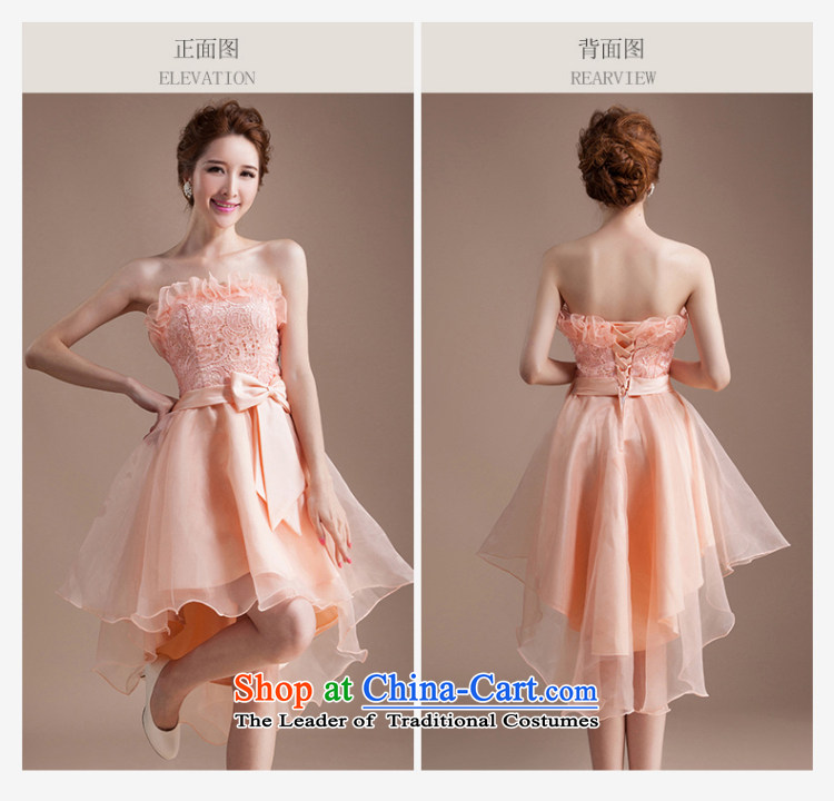 The bride wedding dress larger champagne color bow tie bows, serving short bridesmaid dinner dress the new 2015 XXL picture, prices, brand platters! The elections are supplied in the national character of distribution, so action, buy now enjoy more preferential! As soon as possible.