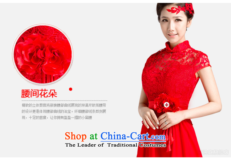 Charlene Choi Ling 2015 new marriages bows services red) Wedding dress lace qipao short-sleeved s picture, prices, brand platters! The elections are supplied in the national character of distribution, so action, buy now enjoy more preferential! As soon as possible.