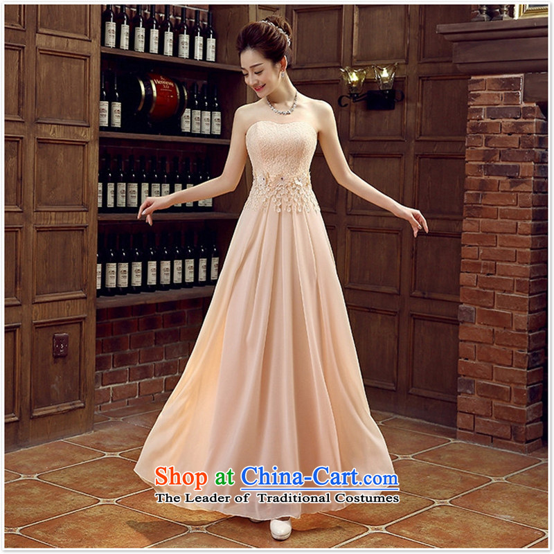 Purple bride bridesmaid wedding dress marriage bows services wedding night wear long bride with new 2015 light purple , L, Charlene Choi spirit has been pressed shopping on the Internet
