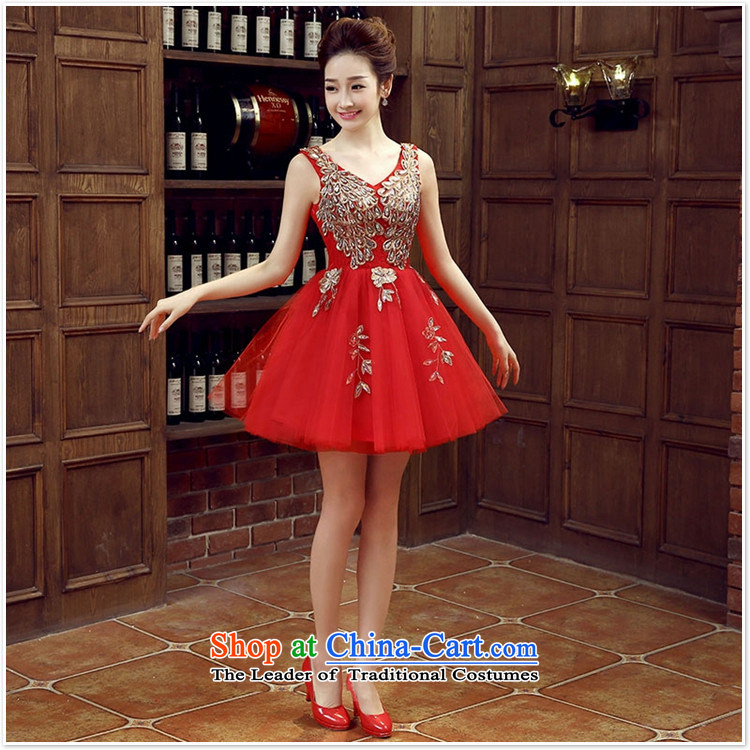 The bride dress marriage services new marriage bows stylish small red dress Female dress short of spring and summer banquet L picture, prices, brand platters! The elections are supplied in the national character of distribution, so action, buy now enjoy more preferential! As soon as possible.