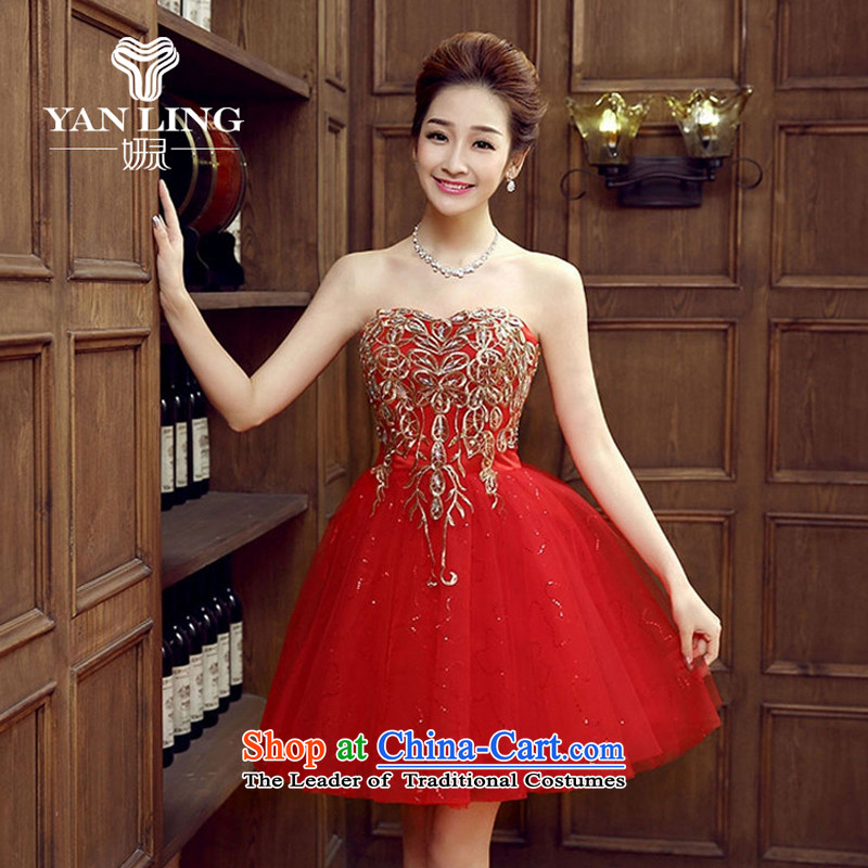 The bride dress marriage services new marriage bows stylish small red dress female Dress Short, banquet spring and summer , L, Charlene Choi spirit has been pressed shopping on the Internet