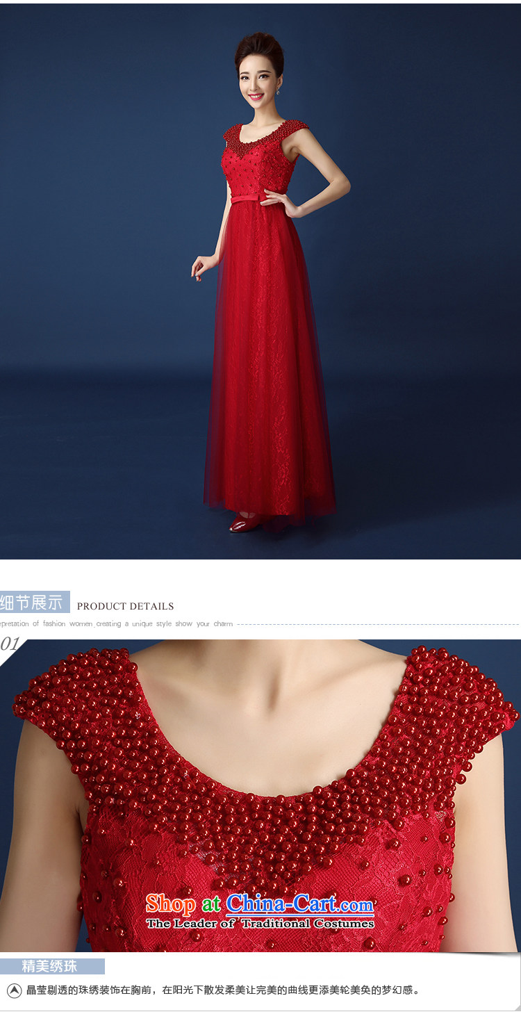 2015 new red lace a shoulder long bride toasting champagne dress service package shoulder Sau Chu Korean style spring and summer, Sau San deep red XL Photo, prices, brand platters! The elections are supplied in the national character of distribution, so action, buy now enjoy more preferential! As soon as possible.