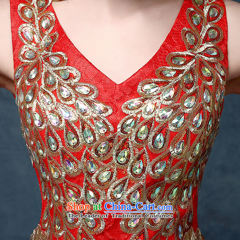 Evening dress New Korea 2015, spring and summer bows marriages stylish moderator dress dresses according to Lin, red female sa shopping on the Internet has been pressed.