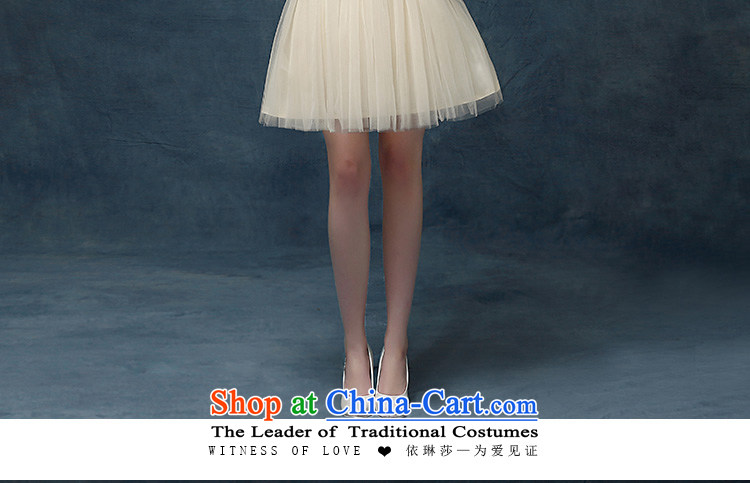 Evening dress New Korea 2015 short spring and summer, bows marriages stylish moderator dress dresses female champagne color pictures, prices, S brand platters! The elections are supplied in the national character of distribution, so action, buy now enjoy more preferential! As soon as possible.