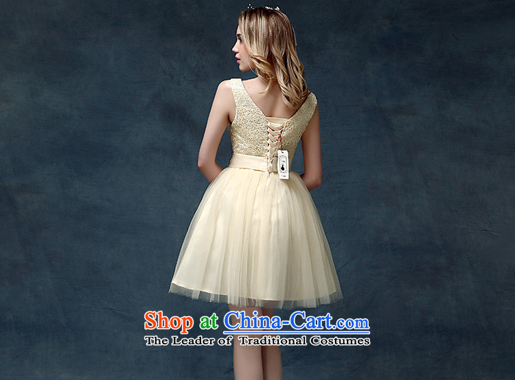 Evening dress New Korea 2015 short spring and summer, bows marriages stylish moderator dress dresses female champagne color pictures, prices, S brand platters! The elections are supplied in the national character of distribution, so action, buy now enjoy more preferential! As soon as possible.