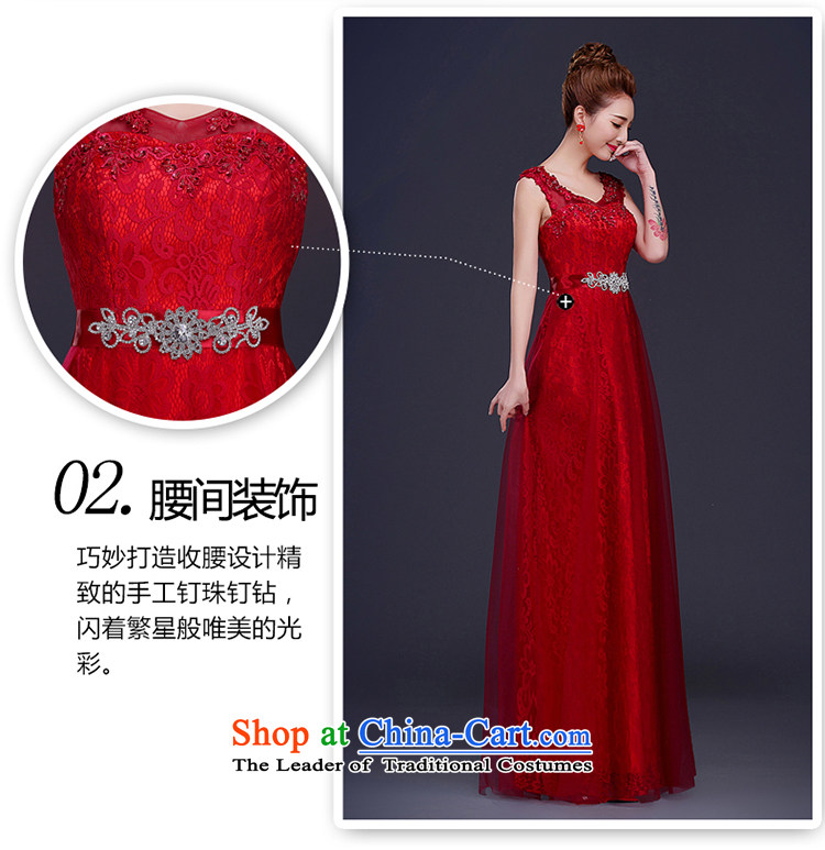 2015 New Red 2-shoulder straps bride wedding dress uniform banquet dress toasting champagne party chairmanship of red XL Photo, prices, brand platters! The elections are supplied in the national character of distribution, so action, buy now enjoy more preferential! As soon as possible.