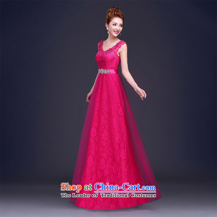 2015 New Red 2-shoulder straps bride wedding dress uniform banquet dress toasting champagne party chairmanship of red XL Photo, prices, brand platters! The elections are supplied in the national character of distribution, so action, buy now enjoy more preferential! As soon as possible.