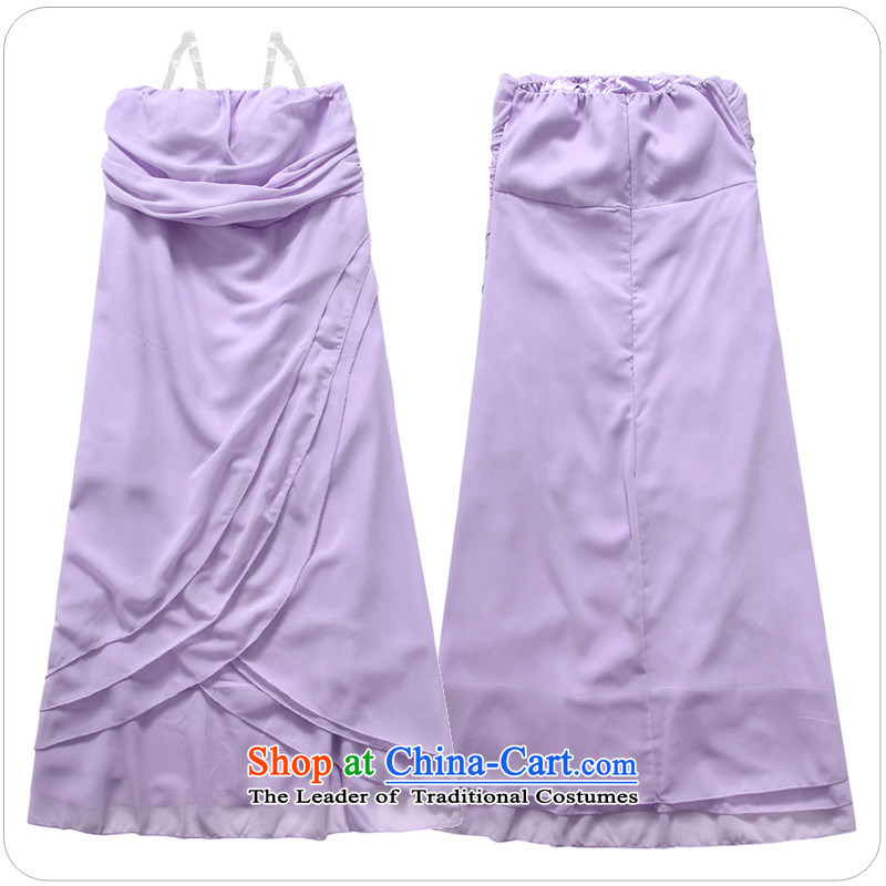  The Korean version of the elegant Jk2.yy foutune omelet before chiffon long skirt xl dress up the skirt to chest with a purple stealth code number involved the height and the weight ratio as the advisory service ,JK2.YY,,, shopping on the Internet