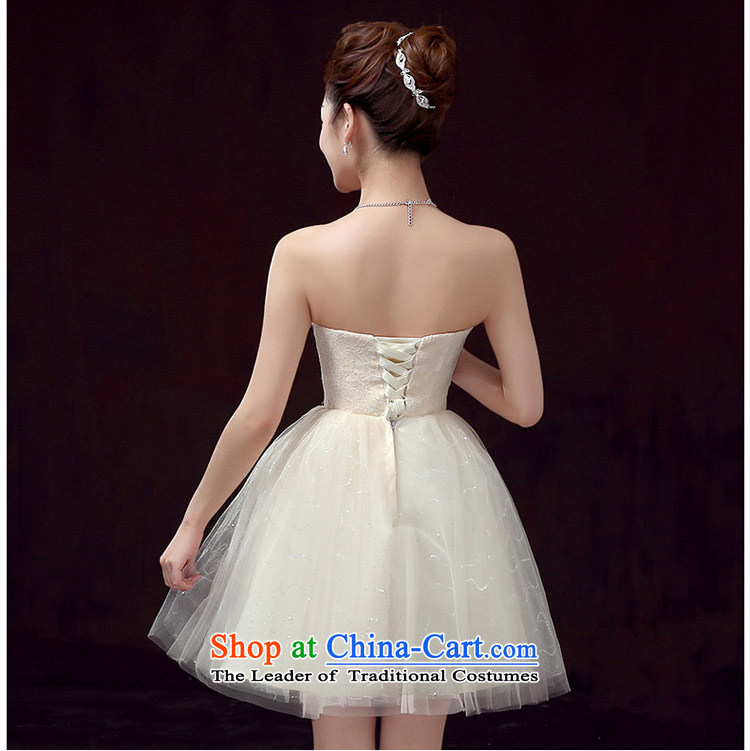 The knot true love bridal dresses bows Chun Ms. evening dresses 2015 new stylish anointed chest short, wedding bridesmaid services Summer Wedding champagne color L picture, prices, brand platters! The elections are supplied in the national character of distribution, so action, buy now enjoy more preferential! As soon as possible.