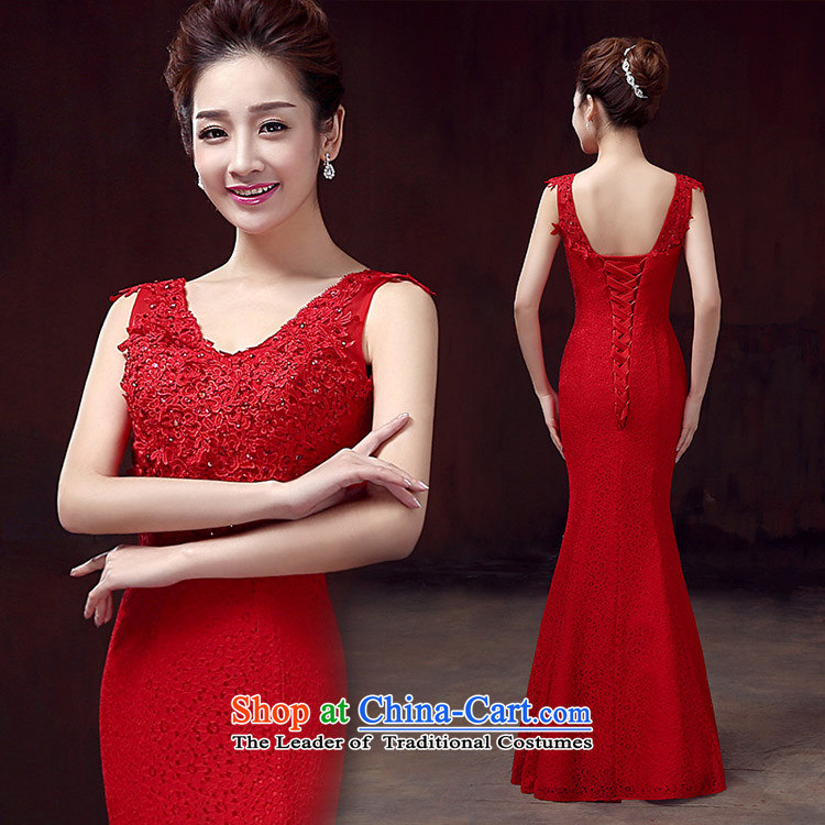 The knot True Love 2015 new bridesmaid to dress a shoulder crowsfoot dress field long marriages bows to Sau San Female Red XL Photo wedding, prices, brand platters! The elections are supplied in the national character of distribution, so action, buy now enjoy more preferential! As soon as possible.