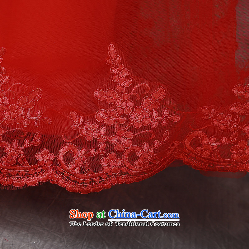 The leading edge of the brides bows service days long strap New Night Banquet at the annual meeting of the 2015 dress skirt red 8011 A swing lace edge petticoats $218 XXXL, dream edge days seung , , , shopping on the Internet