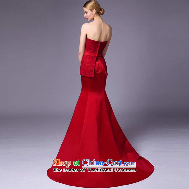 There is a sin session wedding dresses 2015 new marriages bows service banquet evening dresses moderator will erase chest dark red 4 code, set , , , shopping on the Internet