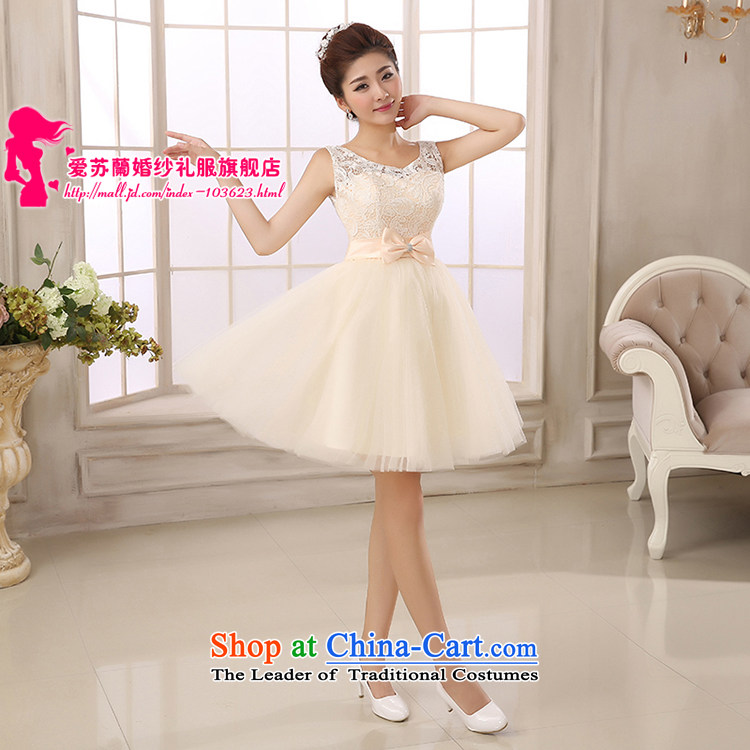 The new red married women serving the word bows shoulder lace stylish Sweet dress Sau San lace shoulders short dress oval-back dress bridesmaid dress Heung-ice color pictures, prices, XXXL brand platters! The elections are supplied in the national character of distribution, so action, buy now enjoy more preferential! As soon as possible.