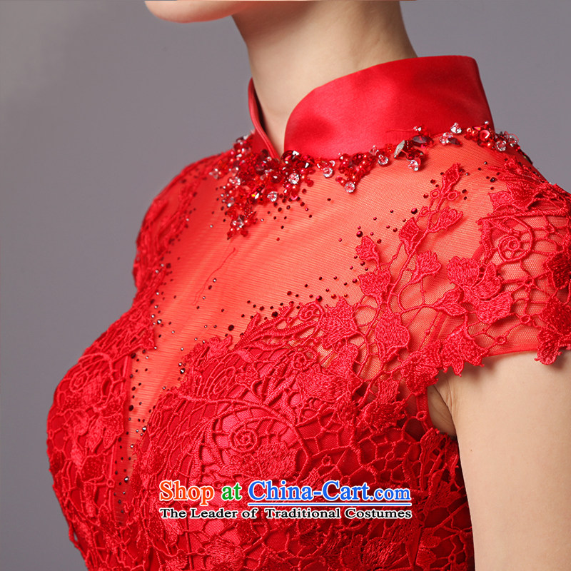There is a new 2015 Huaxi aristocratic dress marriages bows service banquet dinner dress will preside over a crowsfoot Red 4 code, HOC , , , shopping on the Internet