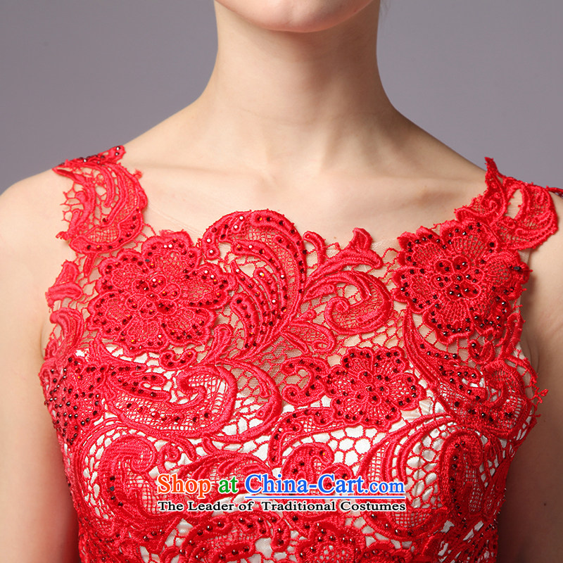 There is a day of the new millennium Hung Luen 2015 new wedding dresses aristocratic dress marriages bows services shoulder Red 6 yards, HOC , , , shopping on the Internet