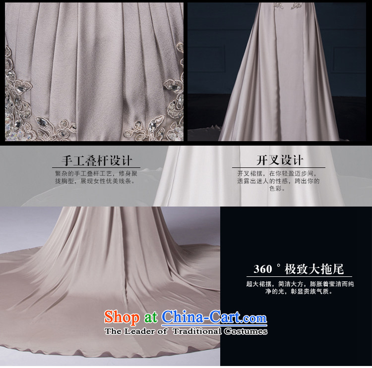 The Night is by no means new 2015 Hyang Ok aristocratic dress banquet evening dresses moderator hang will also sleeveless tail silver gray 2 code picture, prices, brand platters! The elections are supplied in the national character of distribution, so action, buy now enjoy more preferential! As soon as possible.