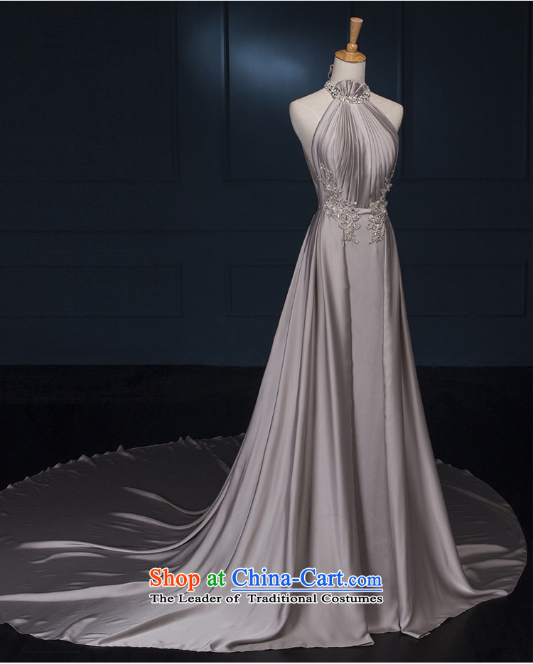 The Night is by no means new 2015 Hyang Ok aristocratic dress banquet evening dresses moderator hang will also sleeveless tail silver gray 2 code picture, prices, brand platters! The elections are supplied in the national character of distribution, so action, buy now enjoy more preferential! As soon as possible.
