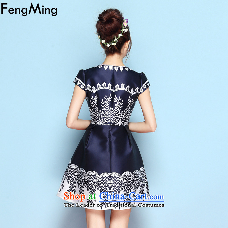 Hsbc Holdings plc Ming aristocratic dress skirt D G Soo-high-end stamp Sau San dresses women 2015 Autumn New Suit M Fung Ming (fengming) , , , shopping on the Internet