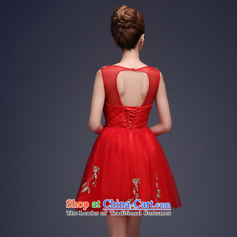 Beverly dress Ting 2015 new bride respectfully liquor service winter crowsfoot dress length) Ms. marriage red shoulders Sau San Xia dresses red short) S, Beverly (tingbeier ting) , , , shopping on the Internet