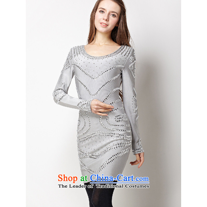  Pull Vidy Europe lavidione heavy industry manually staple drill Sau San, shone dress skirt CS889211-8-22 Gray L, other shopping on the Internet has been pressed.