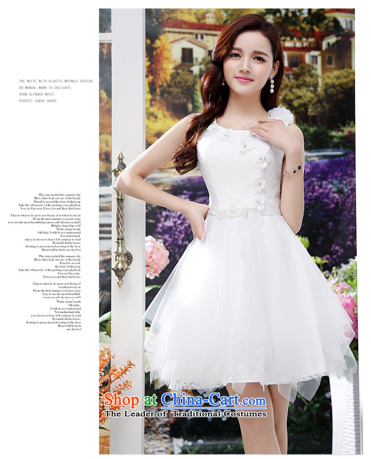 Hundreds of new stylish brides 2015 bows services wedding dresses spring and autumn Sau San marriage bridesmaid in evening dress pregnant women small dress apricot color  (sent silk scarf) L picture, prices, brand platters! The elections are supplied in the national character of distribution, so action, buy now enjoy more preferential! As soon as possible.