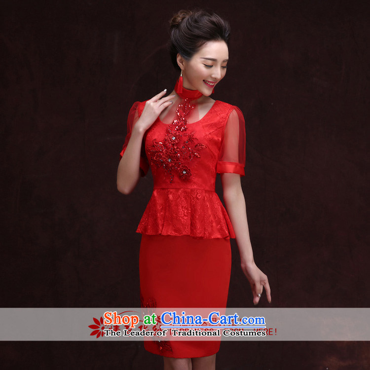 Qing Hua yarn in spring and summer 2015 new bride bows services improved qipao stylish red Chinese wedding dress short of Ms. RED M picture, prices, brand platters! The elections are supplied in the national character of distribution, so action, buy now enjoy more preferential! As soon as possible.