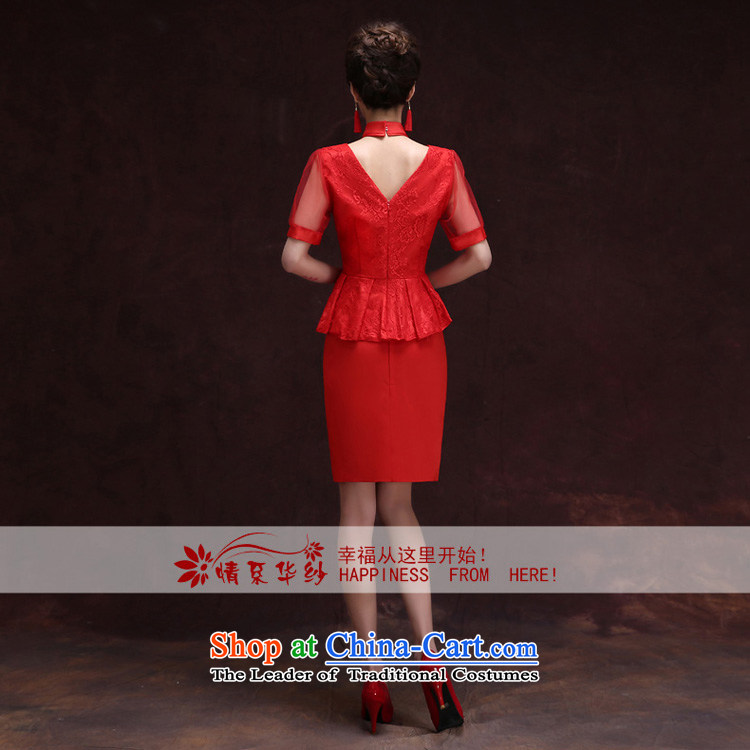 Qing Hua yarn in spring and summer 2015 new bride bows services improved qipao stylish red Chinese wedding dress short of Ms. RED M picture, prices, brand platters! The elections are supplied in the national character of distribution, so action, buy now enjoy more preferential! As soon as possible.