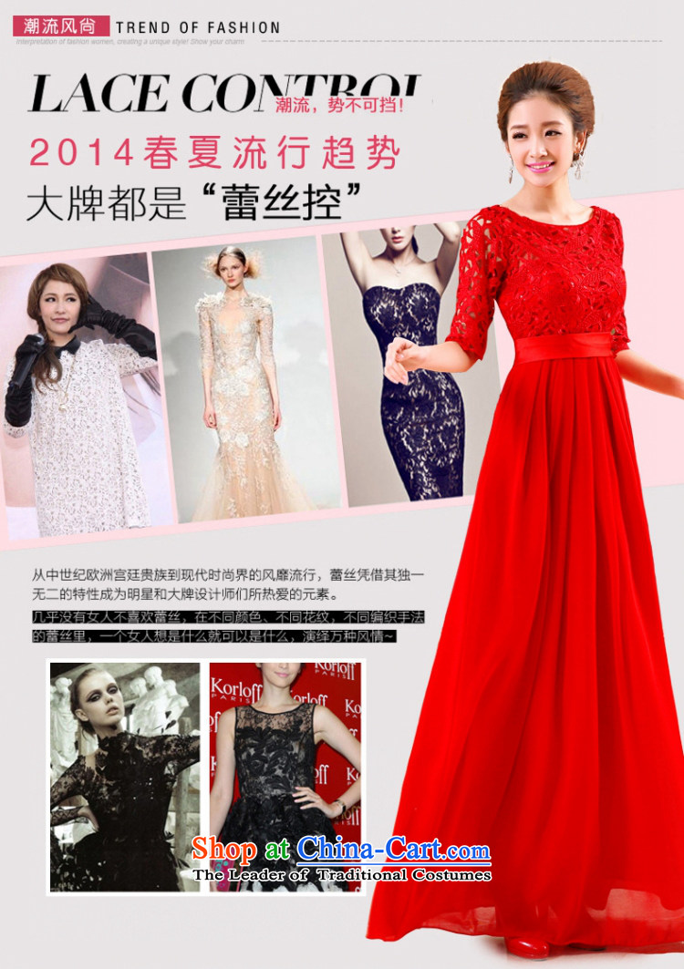 Love So Peng New 2015 Red married women serving the word bows shoulder lace stylish Sweet dress Sau San spring and summer long M picture, prices, brand platters! The elections are supplied in the national character of distribution, so action, buy now enjoy more preferential! As soon as possible.