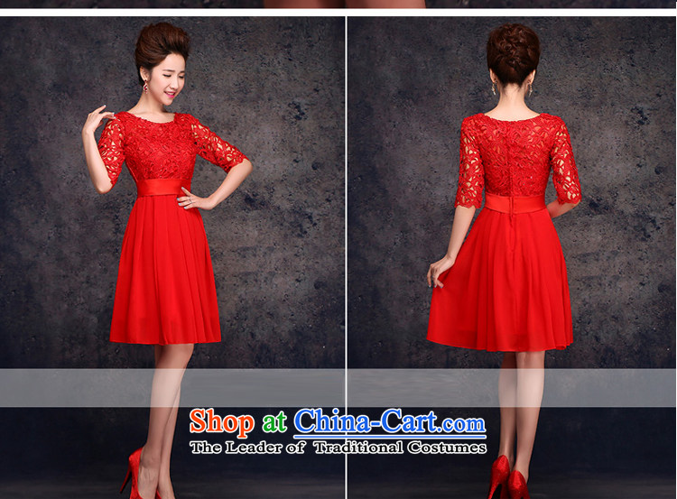 Love So Peng New 2015 Red married women serving the word bows shoulder lace stylish Sweet dress Sau San spring and summer long M picture, prices, brand platters! The elections are supplied in the national character of distribution, so action, buy now enjoy more preferential! As soon as possible.