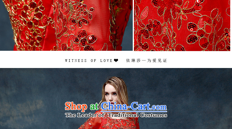 According to Lin Sha Wedding Dress Summer 2015 new marriage bows evening dresses long bright red banquet stage performances to the spring and summer female skirt red XL Photo, prices, brand platters! The elections are supplied in the national character of distribution, so action, buy now enjoy more preferential! As soon as possible.