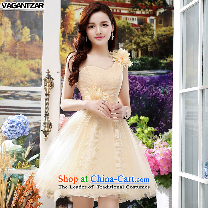 The new name-yuan VAGANTZAR2015 dress small incense wind sleeveless Sau San upscale wedding dresses wedding dress 1565 pink M,VAGANTZAR,,, shopping on the Internet