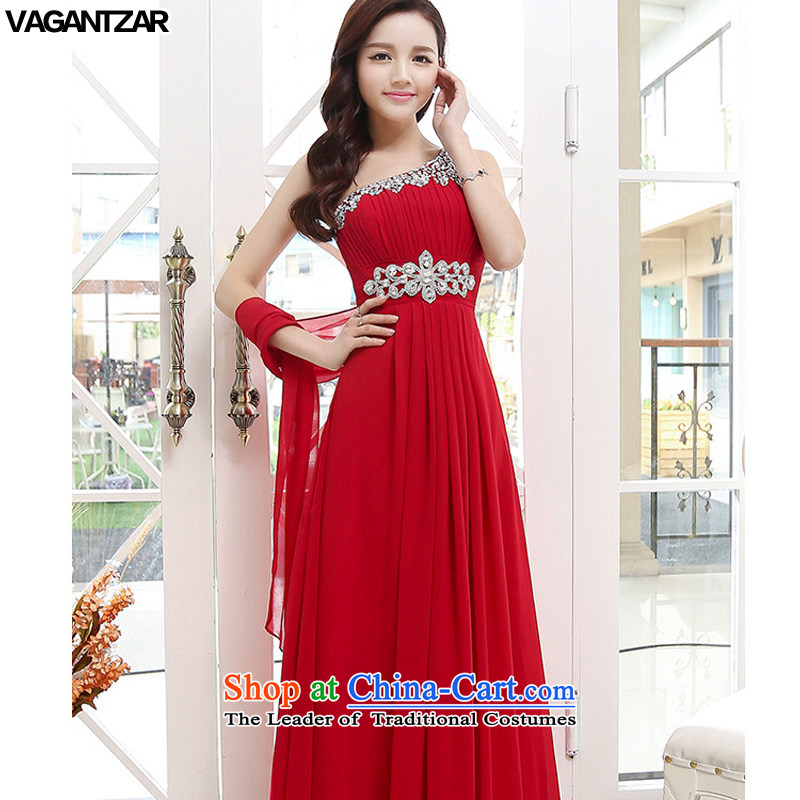 The new name-yuan VAGANTZAR2015 dress small incense wind sleeveless Sau San long upscale wedding dresses marriage ceremony1567 apricot L,VAGANTZAR,,, shopping on the Internet