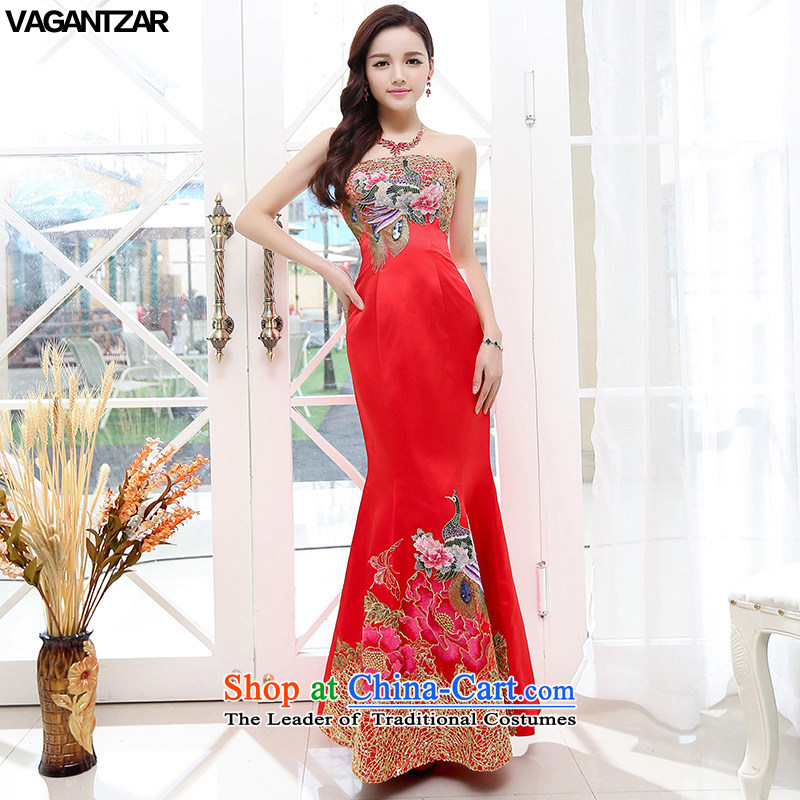 The new name-yuan VAGANTZAR2015 dress Sau San upscale wedding long skirt wedding dress blue S,VAGANTZAR,,, shopping on the Internet