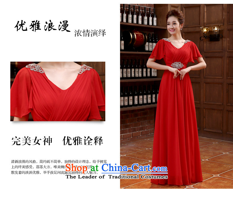 Rain-sang Yi marriages bows to the new shoulders stylish red long evening dresses hotel banquet dresses elegant parquet drill length dress LF218 RED XXL picture, prices, brand platters! The elections are supplied in the national character of distribution, so action, buy now enjoy more preferential! As soon as possible.