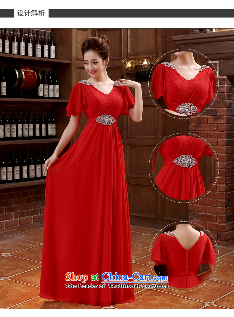 Rain-sang Yi marriages bows to the new shoulders stylish red long evening dresses hotel banquet dresses elegant parquet drill length dress LF218 RED XXL picture, prices, brand platters! The elections are supplied in the national character of distribution, so action, buy now enjoy more preferential! As soon as possible.