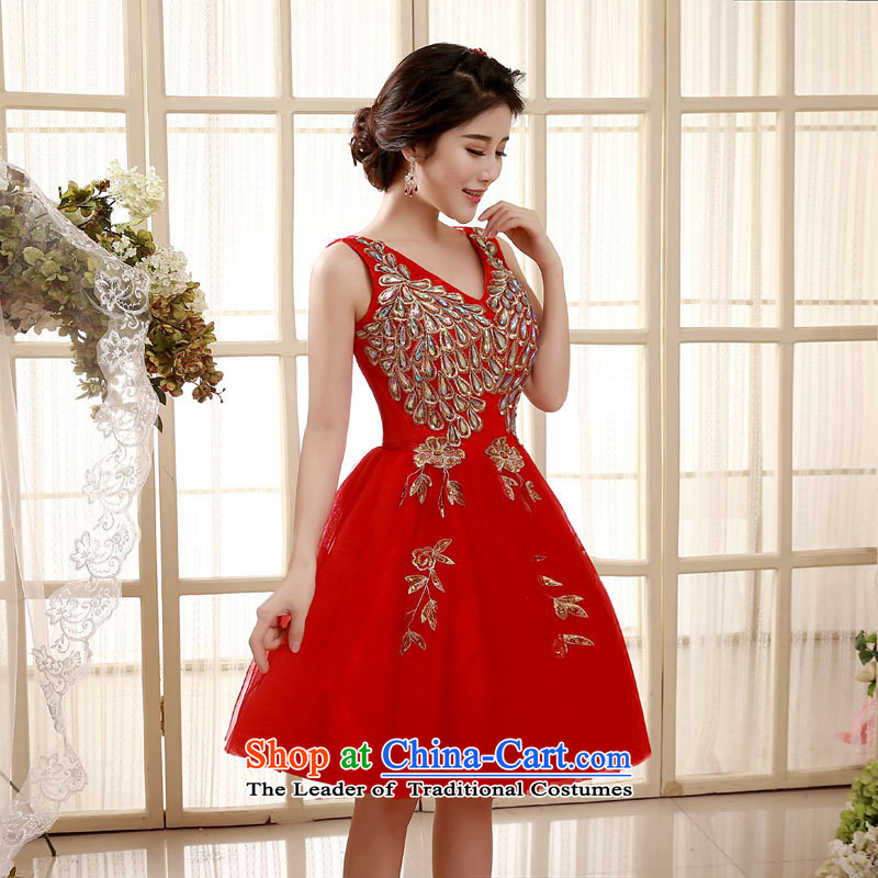 The spring and summer of 2015, Dr Philip optimize new red shoulders lace marriages of dress wine short worship services XL, Optimize Hong.... ycf006 shopping on the Internet