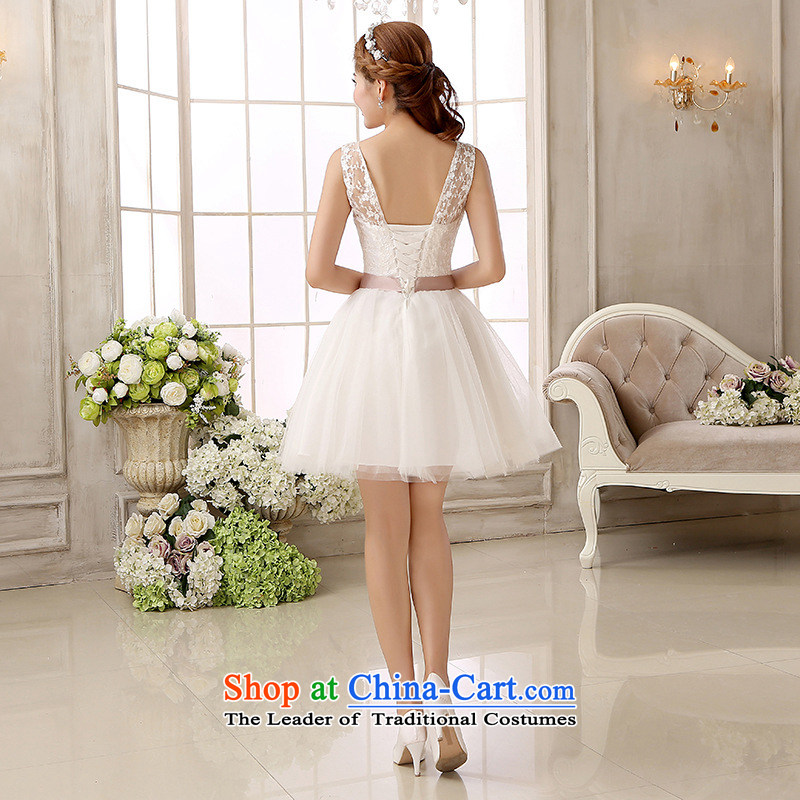 Optimize the new 2015 Hong-bridesmaid short of dress shoulders small fresh marriages bows small dress ycf007 thin L, Sau San Video optimized video , , , shopping on the Internet