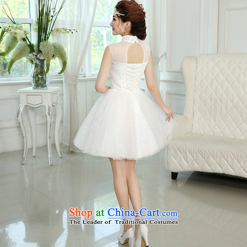 Optimize the new 2015 Hong-evening dress Korea Princess bridesmaid services white edition shoulders in a small dress ycf009 short M, Optimize Hong shopping on the Internet has been pressed.