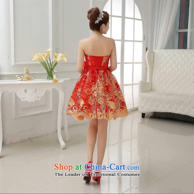 Optimize video performance by 2015 dress bon bon short skirt) bridesmaid Dress Short, Mary Magdalene is based dress in the chest wine red ycf011 bride services XL, Optimize Hong shopping on the Internet has been pressed.