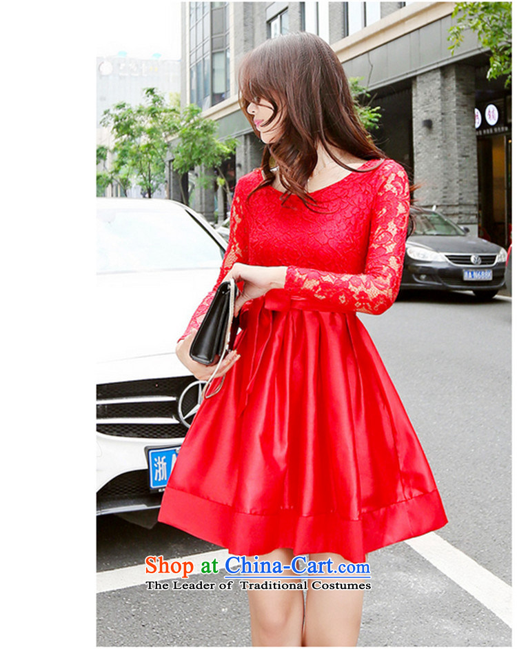 Yun-ying sa 2015 autumn and winter new red dress dresses bridesmaid services services forming the bows dresses 9724 Red L picture, prices, brand platters! The elections are supplied in the national character of distribution, so action, buy now enjoy more preferential! As soon as possible.
