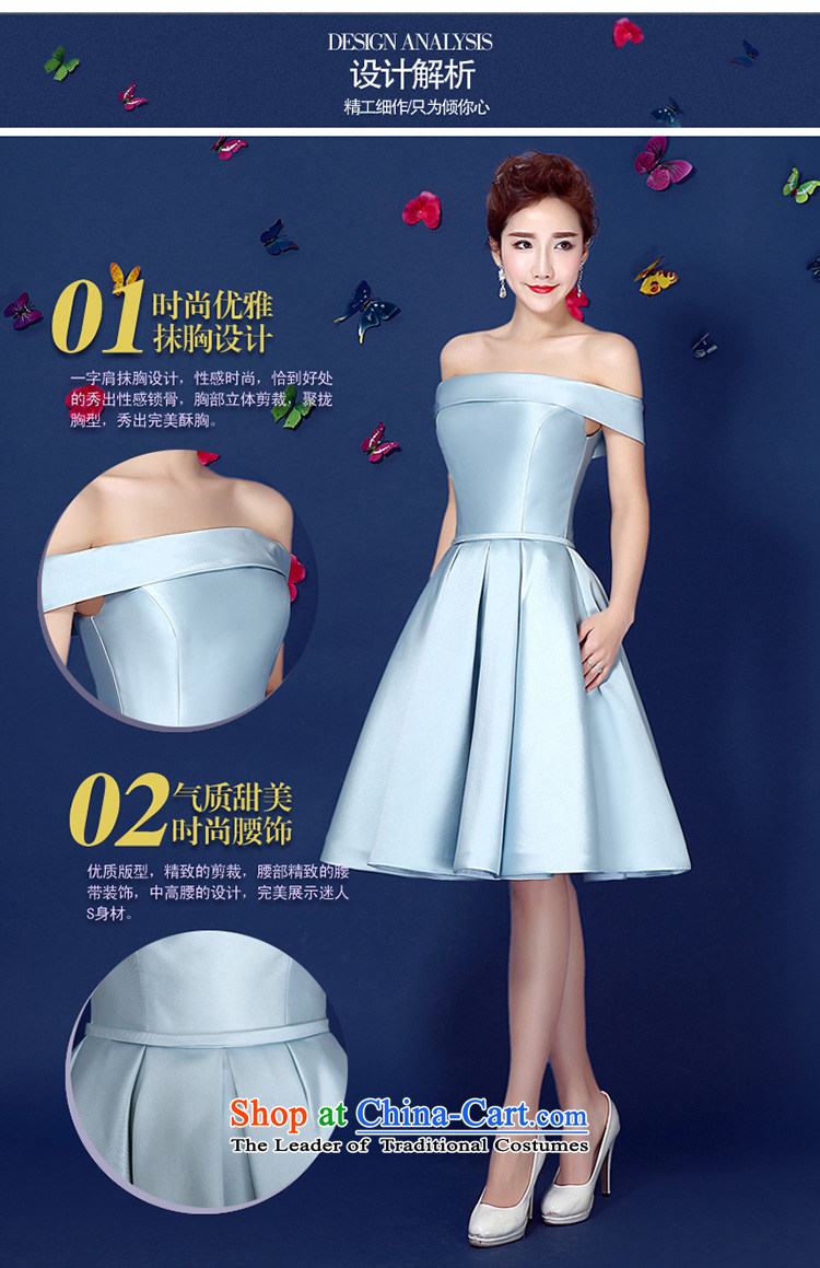 2015 Spring/Summer new light gray dress a stylish upmarket field shoulder banquet dresses gathering Dress Short of female light gray XXL picture, prices, brand platters! The elections are supplied in the national character of distribution, so action, buy now enjoy more preferential! As soon as possible.