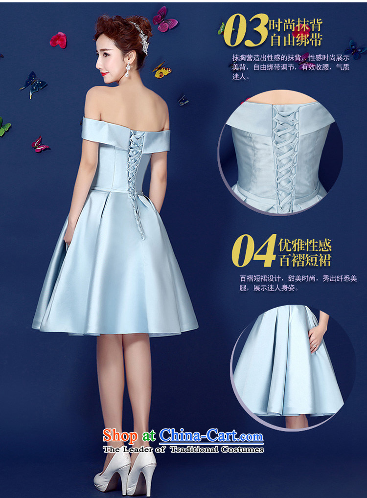 2015 Spring/Summer new light gray dress a stylish upmarket field shoulder banquet dresses gathering Dress Short of female light gray XXL picture, prices, brand platters! The elections are supplied in the national character of distribution, so action, buy now enjoy more preferential! As soon as possible.