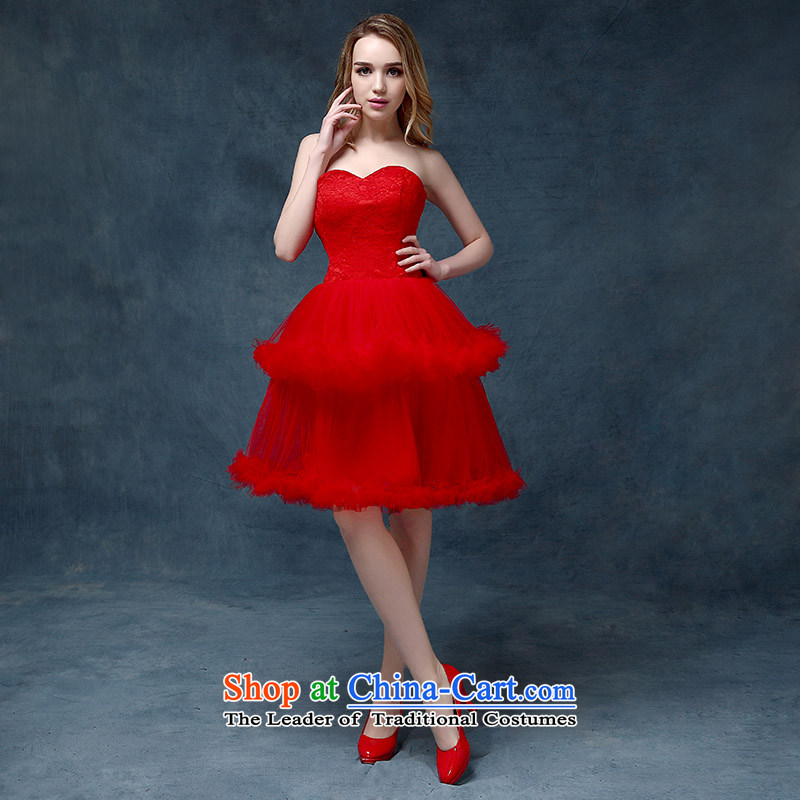 According to Lin Sha evening dresses 2015 new marriages bows services evening dress short of Korea lace dresses , in accordance with rim female red sa shopping on the Internet has been pressed.
