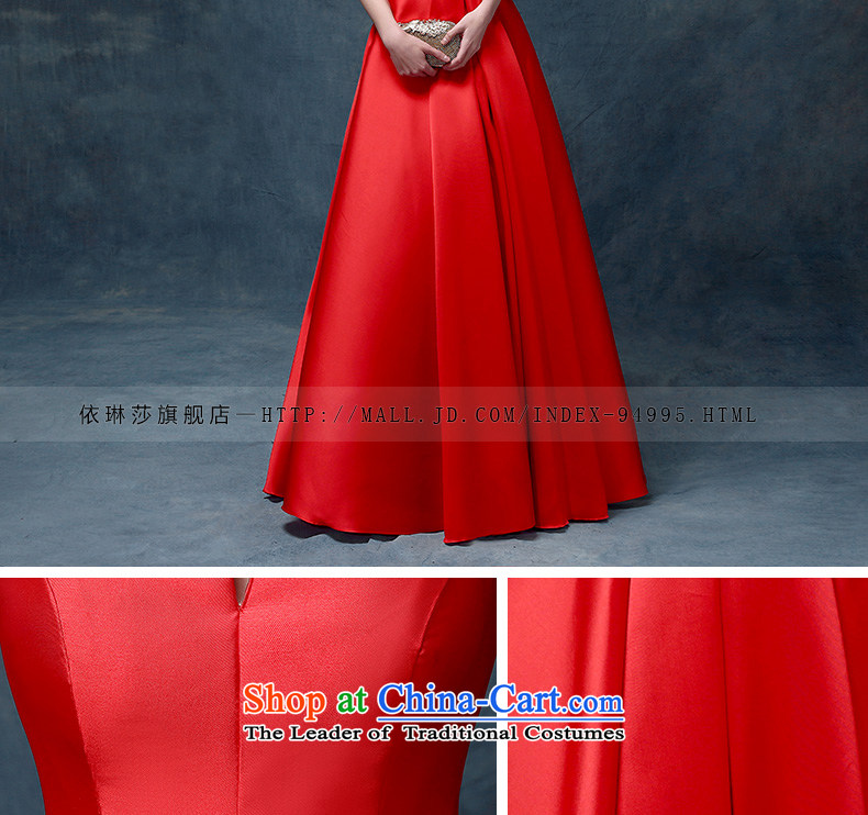 According to Lin Sha 2015 new wedding dresses bows long word to your shoulders to marriages evening dresses bride red L picture, prices, brand platters! The elections are supplied in the national character of distribution, so action, buy now enjoy more preferential! As soon as possible.
