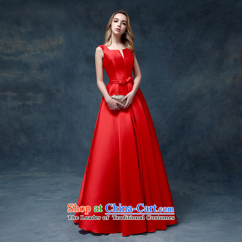 According to Lin Sha 2015 new wedding dresses bows long word to your shoulders to marriages evening dresses red , L, in accordance with the bride Lin Sha , , , shopping on the Internet