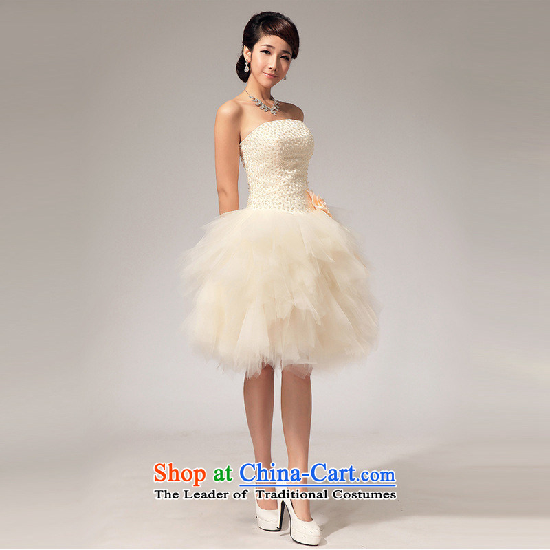 Optimize the new 2015 Hong-wiping the chest pearl small Sau San dress sister bridesmaid ycf017 short skirts, Optimize Hong shopping on the Internet has been pressed.