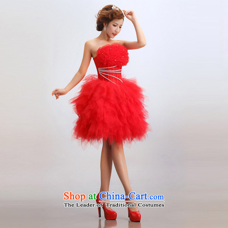 Optimize the new 2015 Hong-short, multi-colored marriages wedding dresses ycf020 will optimize Hong-S, shopping on the Internet has been pressed.