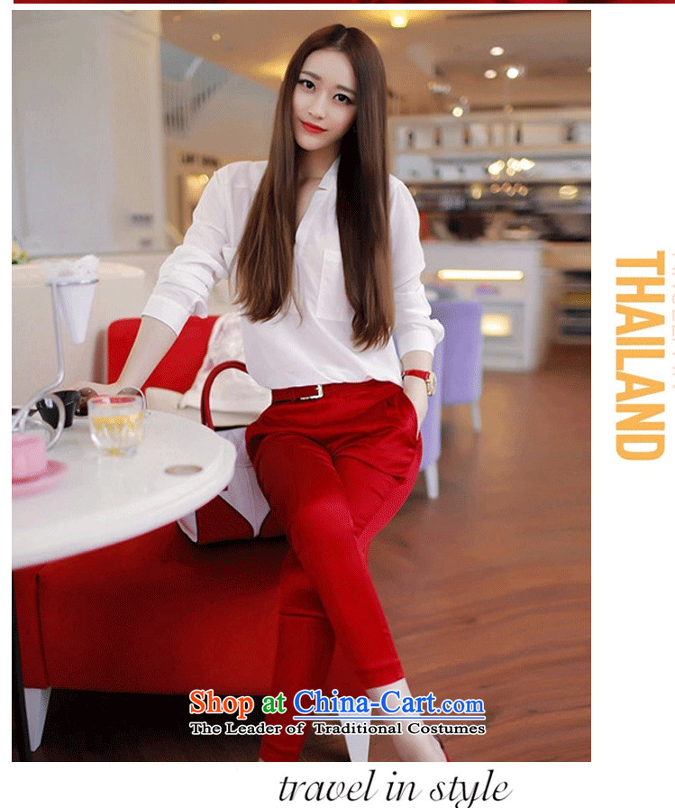 Pull economy-summer 2015 new western spring women white shirt + castor trouser press kit two of the aristocratic noble red L picture, prices, brand platters! The elections are supplied in the national character of distribution, so action, buy now enjoy more preferential! As soon as possible.