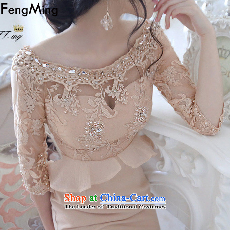 Hsbc Holdings plc Ming Moonlight Serenade Of the same name Yuan temperament nets heavy industry diamond billowy flounces dress skirt female dresses autumn 2015 new picture color M Fung Ming (fengming) , , , shopping on the Internet